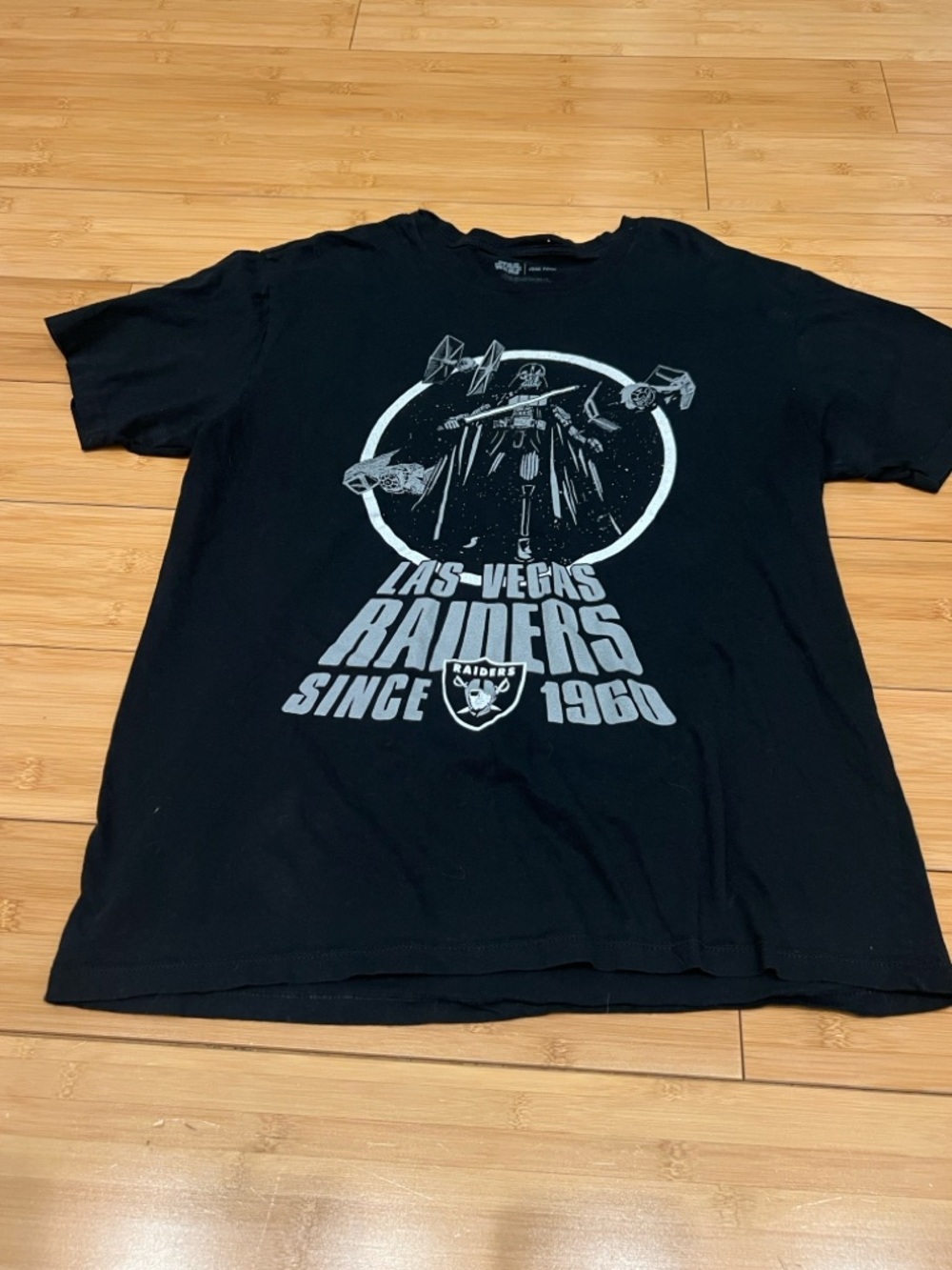 Las Vegas Raiders Star Wars Title Crawl Tee Junk Food Clothing Large 2021 Black